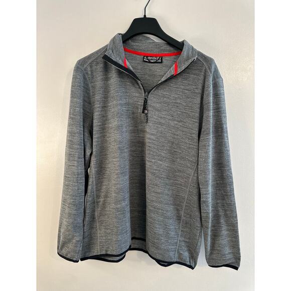 Avalanche Men's 1/4 Zip Fleece Pullover Sweatshirt Gray Large Gorpcore Layering - Picture 2 of 8